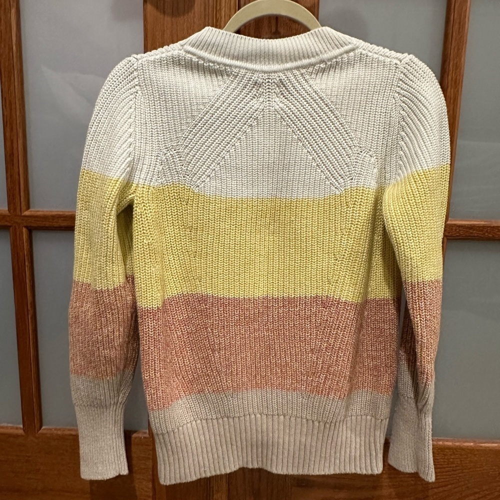 Gap white, yellow and orange color block sweater in good condition! - Picture 3 of 8